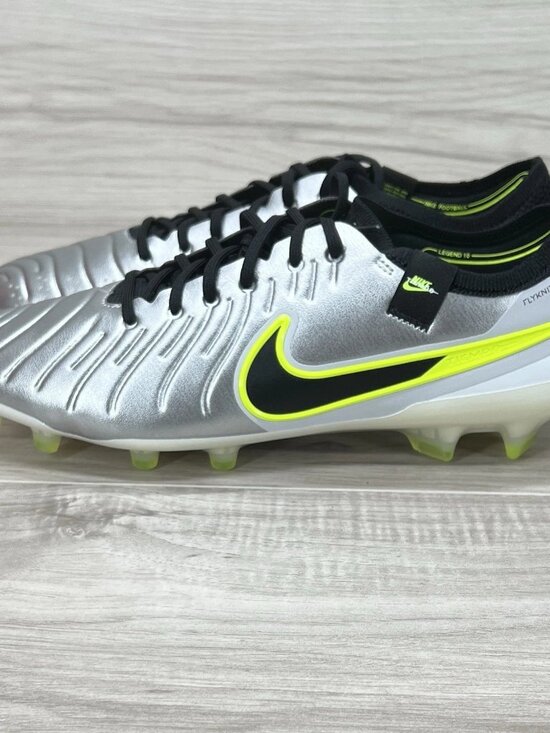 NIKE LEGEND 10 ELITE FG PRO SOCCER CLEATS METALLIC SILVER HF8980-001 Mad Voltage main image 4